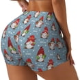thumbnail image 1 of Rateoe Snowflake Christmas gnome Printed Power Workout Shorts for Women Tummy Control Squat Proof Ribbed Thick Seamless Scrunch Active Short-Medium, 1 of 8