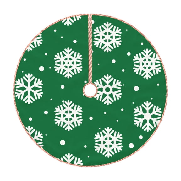 Rateoe Snowflake Pattern Christmas Tree Skirt with Ties , Christmas Tree Decorations, Farmhouse Christmas Decor Xmas Holiday Decorations-36"