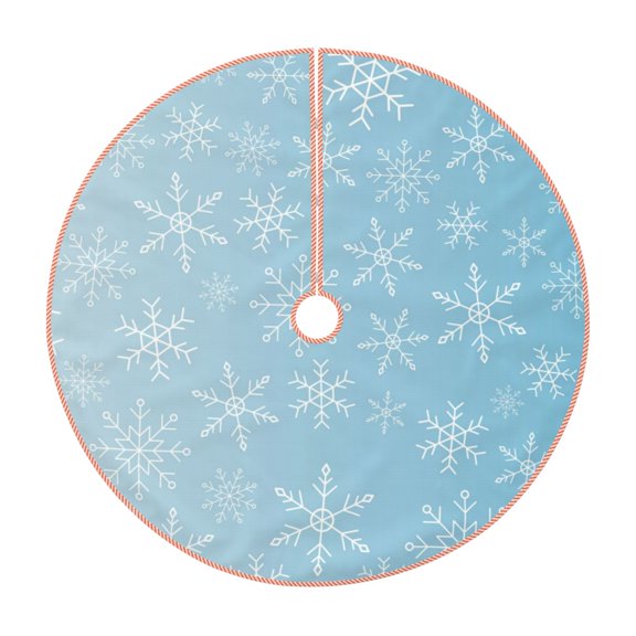 Rateoe Snowflake Snowing Pattern Christmas Tree Skirt with Ties, Christmas Tree Decorations, Farmhouse Christmas Decor Xmas Holiday Decorations-30"
