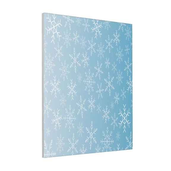 Rateoe Snowflake Snowing Pattern Decorative Picture – Unique Modern Wall Art, Ready-to-Hang Canvas Print for Home (Vertical)
