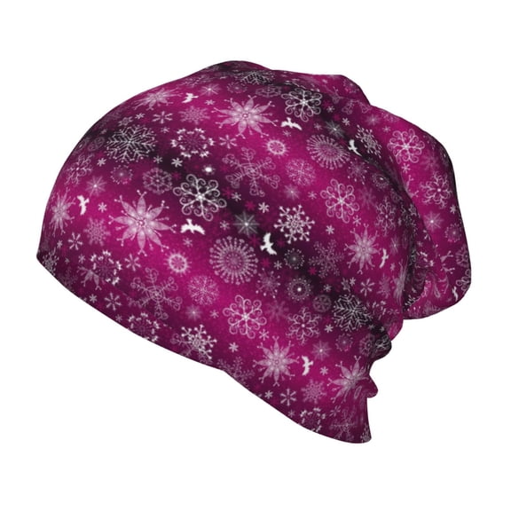 Rateoe Snowflakes And Christmas Kids Beanie Warm Knit Beanie Hats Boys Girls Winter Hat Soft Slouchy Hats for Kids