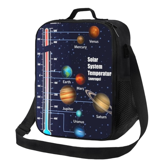 Rateoe Solar System Lunch Bag Reusable Lunch Box with Shoulder Straps for Men Women Insulated Portable Lunchbox for adults Suitable for School Work Picnic