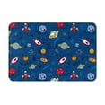 thumbnail image 1 of Rateoe Space Pattern Flannel Door Mat Indoor Outdoor Entrance, Waterproof All-Weather Doormat,Fade Resistant, Low Profile Entryway Mat 16x24in, 1 of 7