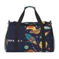 thumbnail image 1 of Rateoe Space Pattern Gym Bag for Women, Duffle Bag for Travel with Wet Pocket, Carry on Weekender Bags for Women, Water Resistant Travel Bag Duffel Bag, 1 of 7