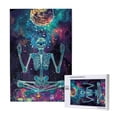 thumbnail image 1 of Rateoe Space Skeleton Meditation Pattern Wooden Picture Puzzle ,1000 Piece Jigsaw Puzzle ,Family Fun Puzzle, Home Décor Puzzle, Gift Puzzle(Vertical style), 1 of 9
