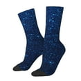 thumbnail image 1 of Rateoe Sparkling Blue Glitter for Women Casual Calf Socks - Cute Crew Socks - Thin Soft Above Ankle Socks Size 5-11, 1 of 6
