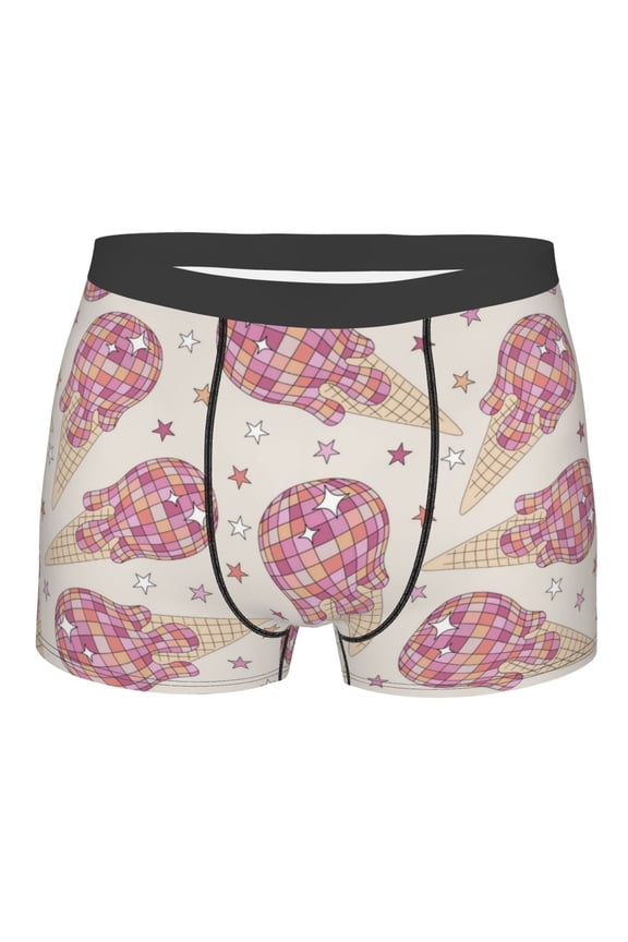 Sparkling Ice Cream Mens Boxer Briefs Poly Spandex Performance Boxer Briefs Underwear Hem Boxer Briefs - Small