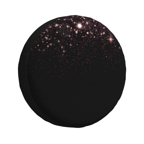 Rateoe Sparkling Pink Night Sky Pattern Tire Cover Wheel Protectors Weatherproof Wheel Covers Universal Fit for Trailer Rv SUV Truck Camper Travel Trailers Accessories-