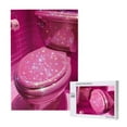 thumbnail image 1 of Rateoe Sparkling Pink Toilet Pattern Wooden Picture Puzzle ,1000 Piece Jigsaw Puzzle ,Family Fun Puzzle, Home Décor Puzzle, Gift Puzzle(Vertical style), 1 of 9