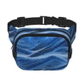 thumbnail image 1 of Rateoe Sparkling With Blue Print Fanny Pack Belt Bag for Women and Men, Square Double-Layer Waterproof Waist Pack with Adjustable Strap for Hiking, Jogging, Cycling, 1 of 9