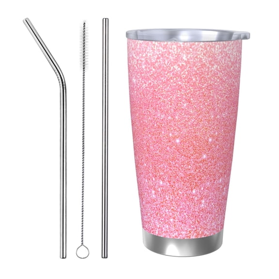 Rateoe Sparkly Glitter Printed Car Guy Gifts for Men Women Tumbler - 20oz/590ml Double Wall Vacuum Insulated Stainless Steel Travel Tumbler Cups with Lid & Straw-Straw Three-piece Set