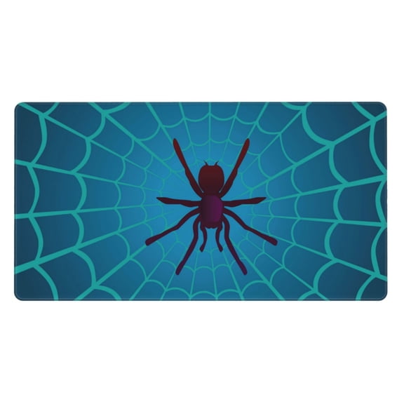 Rateoe Spider And Cobweb Print Mouse Pad - Extended Large Gaming Mousepad,Non-Slip Stitched Edge,16x29.5 Inch