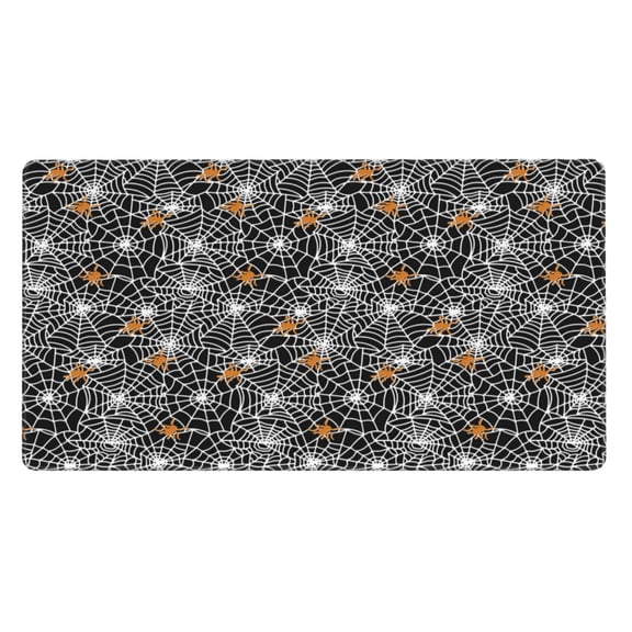 Rateoe Spider Cobweb Print Mouse Pad - Extended Large Gaming Mousepad,Non-Slip Stitched Edge,16x29.5 Inch
