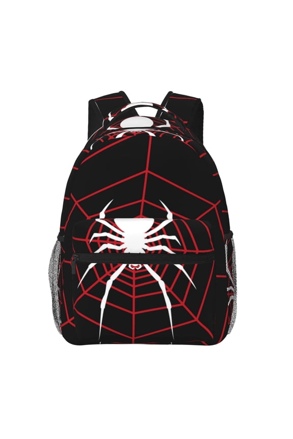 Spider On The Web Pattern Casual Backpack for School, Work, Travel  Adjustable Straps, Multiple Compartments  Ergonomic Design, Fits Laptops and Tablets