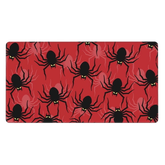 Rateoe Spider Print Mouse Pad - Extended Large Gaming Mousepad,Non-Slip Stitched Edge,16x29.5 Inch
