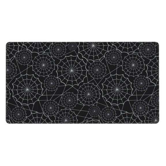 Rateoe Spider Web Black Print Mouse Pad - Extended Large Gaming Mousepad,Non-Slip Stitched Edge,16x29.5 Inch