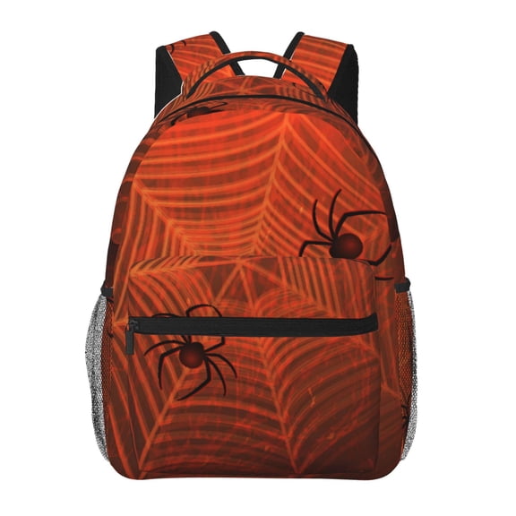 Rateoe Spider Web Pattern Casual Backpack for School, Work, Travel Adjustable Straps, Multiple Compartments Ergonomic Design, Fits Laptops and Tablets