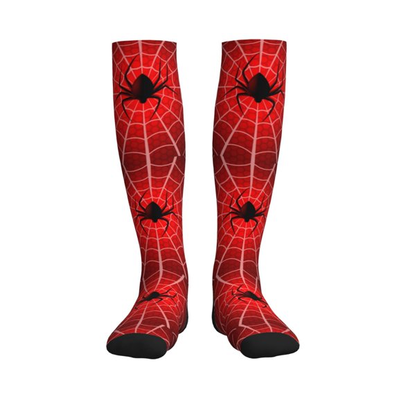 Rateoe Spider Web1 Compression Socks for Women and Men 20-30mmHg-Circulation Support Socks Knee High Nurse Pregnant Running Medical and Travel Athletic