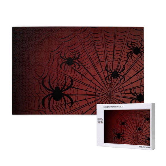 Rateoe Spiders On A Web Pattern Wooden Picture Puzzle ,1000 Piece Jigsaw Puzzle ,Family Fun Puzzle, Home Décor Puzzle, Gift Puzzle(Horizontal style)