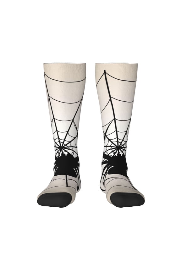 Spiders On The Web 1 Pattern Women’s Knee High Crew Socks,Trouser Socks Comfortable, Breathable, Moisture-Wicking and Soft