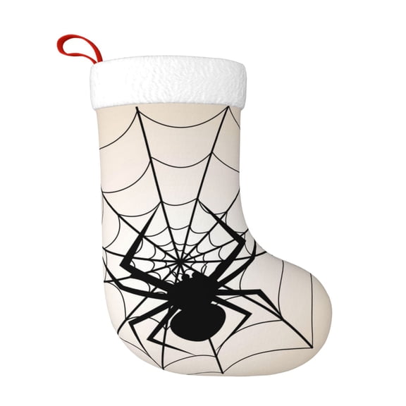 Rateoe Spiders On The Web 1 Print Christmas Stockings,18 Inch Large Christmas Stockings Decoration Ornaments for Holiday Home Fireplace Indoors