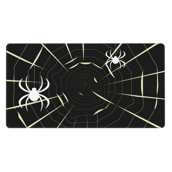 Rateoe Spiders On The Web Print Mouse Pad - Extended Large Gaming Mousepad,Non-Slip Stitched Edge,16x29.5 Inch