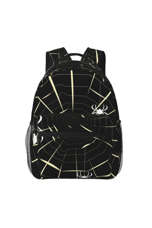 Spiders On The Web Pattern Casual Backpack for School, Work, Travel Adjustable Straps, Multiple Compartments Ergonomic Design, Fits Laptops and Tablets