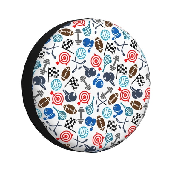 Rateoe Sport Items Pattern Tire Cover Wheel Protectors Weatherproof Wheel Covers Universal Fit for Trailer Rv SUV Truck Camper Travel Trailers Accessories-