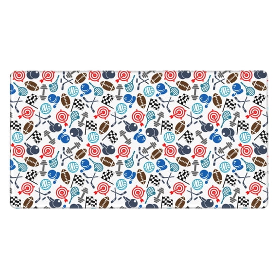 Rateoe Sport Items Print Mouse Pad - Extended Large Gaming Mousepad,Non-Slip Stitched Edge,16x29.5 Inch