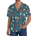 thumbnail image 1 of Rateoe Sports Ball Print Mens Front Pocket Hawaiian Shirts Casual Shirts Short Sleeve Button Down Beach Tropical Shirts-4X-Large, 1 of 5