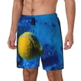thumbnail image 1 of Rateoe Sports Tennis Ball Pattern Men’s Swim Shorts with Compression Liner – Double-Layered Quick-Dry Swimwear, Comfortable & Stretchy Beach Shorts-Medium, 1 of 6