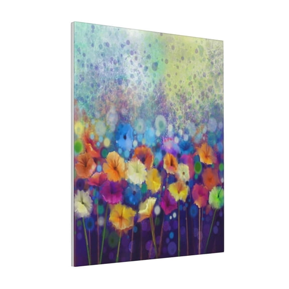 Rateoe Spring Flower Seasonal Pattern Decorative Picture – Unique Modern Wall Art, Ready-to-Hang Canvas Print for Home (Vertical)