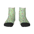 thumbnail image 1 of Rateoe Spring Gnomes Pattern Quarter Crew Socks,Toe Seamed Ankle Socks,Cotton Cushioned Breathable Athletic Crew Sports Socks, 1 of 7