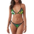 thumbnail image 1 of Rateoe Spring St Patrick’S Day Irish Gnomes Print Women’s Bikini Swimsuits, Adjustable Bikini Set,Two-Piece Swimwear Removable Padding Bikini, 1 of 6