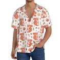 thumbnail image 1 of Rateoe Squirrel And Maple Leaf Pattern Men's Short Sleeve Classic Shirt, Casual Short-Sleeved Shirt, Lightweight Summer Shirt, Cuban Collar Shirt,Button-Front Shirt-Medium, 1 of 5