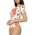 thumbnail image 1 of Rateoe Squirrel And Printed Women Rash Guard Short Sleeve,Tummy control Swimsuit Surfing Swimsuit Bathing Suit Short-sleeved Onesie UPF 50+, 1 of 1