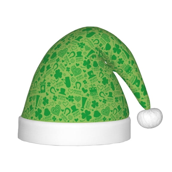 Rateoe St Patrick's Day Santa Hat Confortable Christmas Hat for Christmas Party Favors Fit for Kids