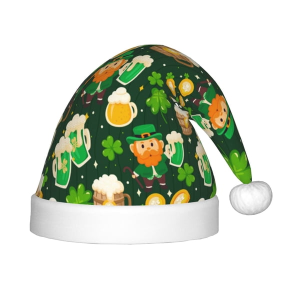 Rateoe St Patrick's Day10 Santa Hat Confortable Christmas Hat for Christmas Party Favors Fit for Kids