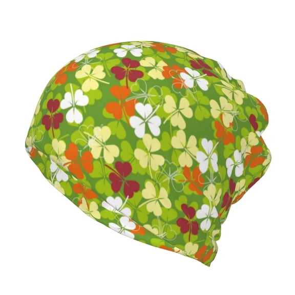 Rateoe St. Patrick's Day3 Cotton Slouchy Beanie Hat for Men/Women,Lightweight Oversize Large Thin Skull Cap Night Sleeping Cap