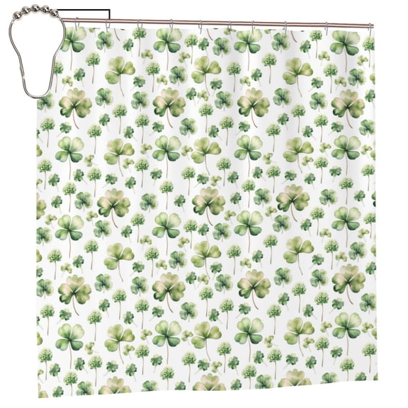 Rateoe St Patrick's Day3 Shower Curtain - Fancy Bathroom Shower Curtain Sets - Waterproof Shower Curtain with Hooks with 12 Plastic Hooks 72x72 Inches