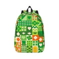 thumbnail image 1 of Rateoe St Patrick's Day6 Pattern Canvas College Laptop Backpack,Travel Daypack,Durable Rucksack Travel Notebook Bag School Backpack Book Bag for Men Women-Medium, 1 of 7