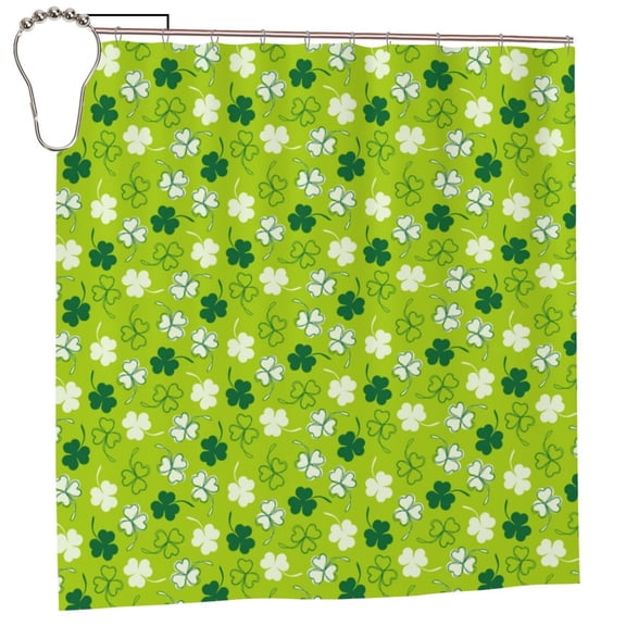 Rateoe St Patrick's Day7 Shower Curtain - Fancy Bathroom Shower Curtain Sets - Waterproof Shower Curtain with Hooks with 12 Plastic Hooks 72x72 Inches
