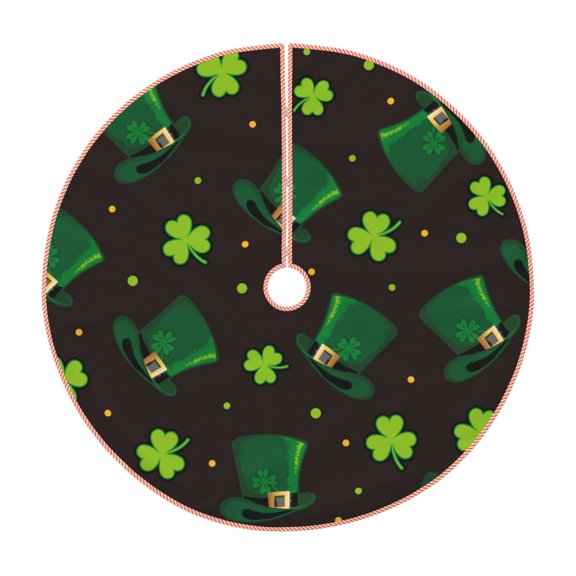 Rateoe St. Patrick's Day8 Pattern Christmas Tree Skirt with Ties , Christmas Tree Decorations, Farmhouse Christmas Decor Xmas Holiday Decorations-48"