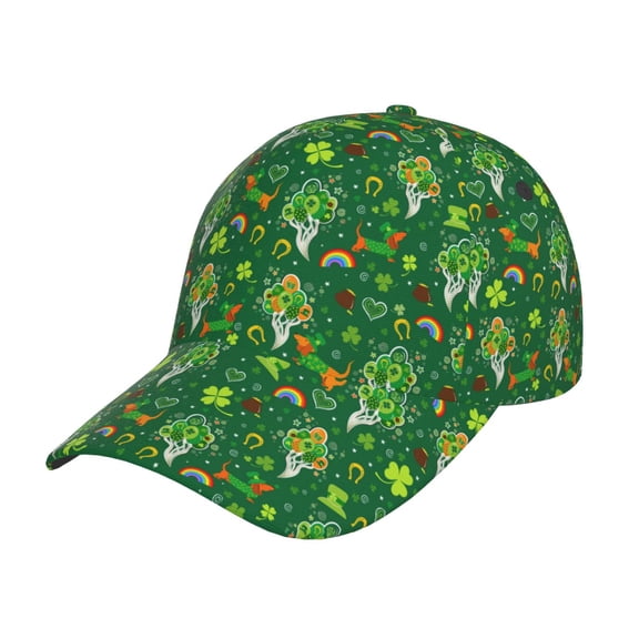 Rateoe St. Patrick's day Pattern Men’s Baseball Cap – Adjustable Curved Brim Hat, Soft Cotton Sports Cap for Outdoor, Casual, and Everyday Wear, Comfortable & Breathable