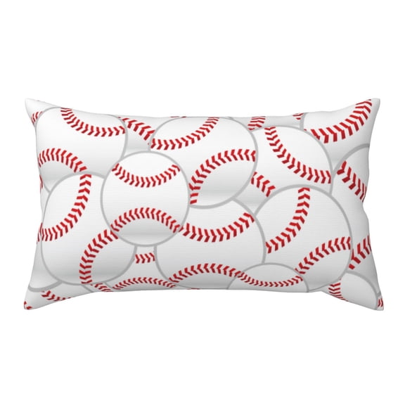 Rateoe Standard Pillowcases 20x36 Inches Baseballs Pattern Printed Pillow Covers with Envelope Closure(Pillows are not Included)