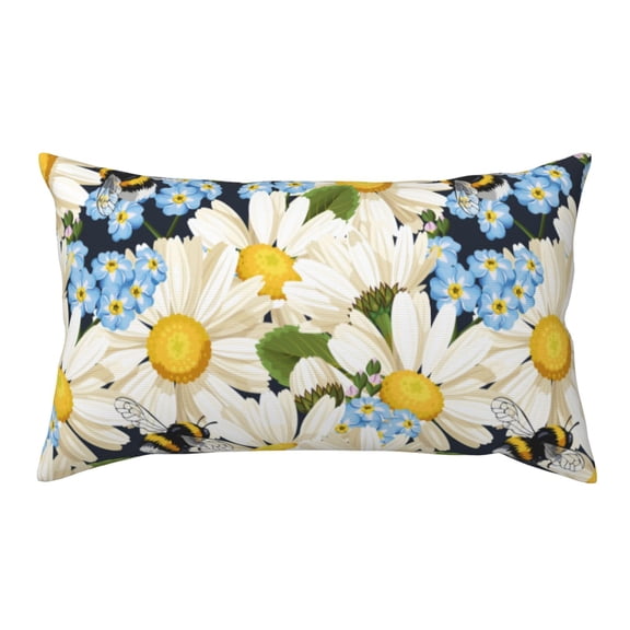 Rateoe Standard Pillowcases 20x36 Inches Bees Collecting Nectar Pattern Printed Pillow Covers with Envelope Closure(Pillows are not Included)