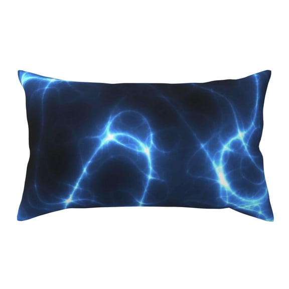 Rateoe Standard Pillowcases 20x36 Inches Blue Lightning Pattern Printed Pillow Covers with Envelope Closure(Pillows are not Included)