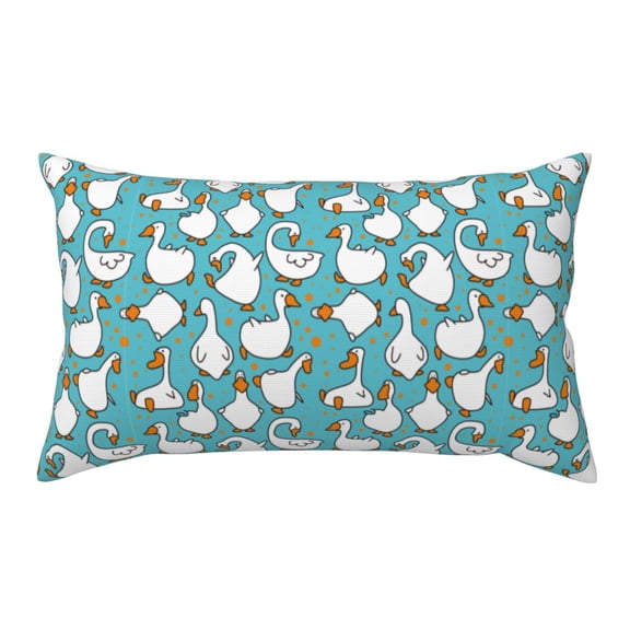 Rateoe Standard Pillowcases 20x36 Inches Cartoon Funny Goose Pattern Printed Pillow Covers with Envelope Closure(Pillows are not Included)