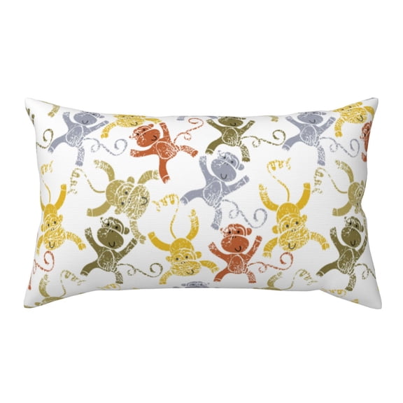 Rateoe Standard Pillowcases 20x36 Inches Cartoon Monkey Pattern Printed Pillow Covers with Envelope Closure(Pillows are not Included)