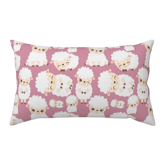 Rateoe Standard Pillowcases 20x36 Inches Cartoon Sheep Pattern Printed Pillow Covers with Envelope Closure(Pillows are not Included)